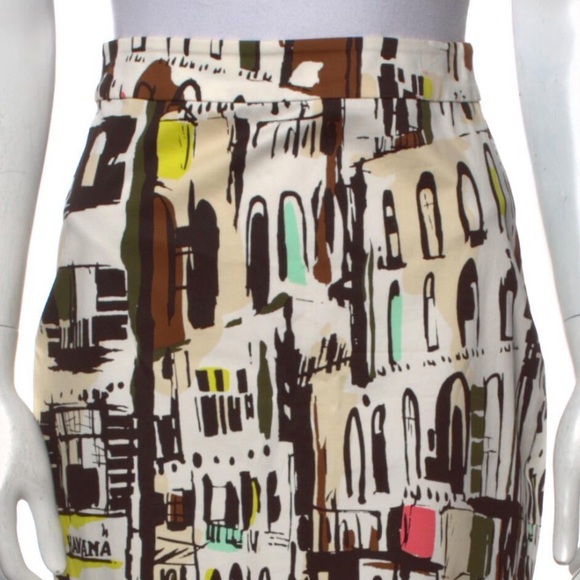 Kate Spade New York Stylish Cityscape Print Pencil Skirt Size: 0 - Picture 4 of 6